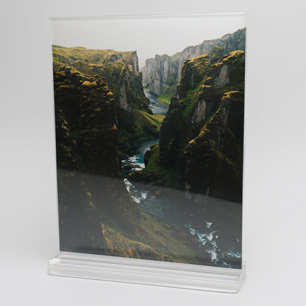 Cadre d'image en table à double face acrylique - Vertical - 8x10