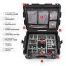 Nanuk 960 Protective Rolling Case with Dividers and Organizer (Black)