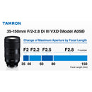 Tamron 35-150mm f/2-2.8 Di III VXD Lens (Sony E)