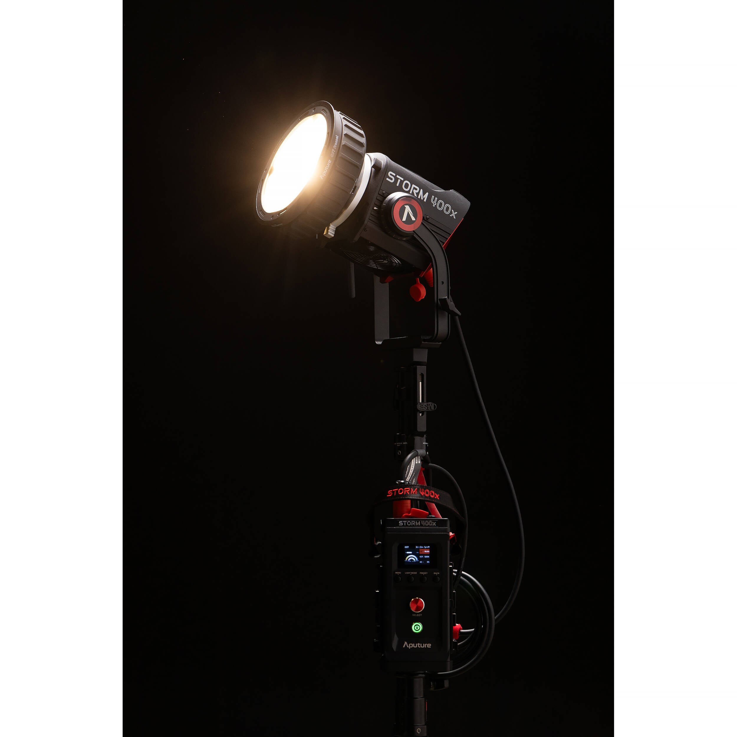Aputure STORM 400x Tunable White LED Monolight (Gold Mount)