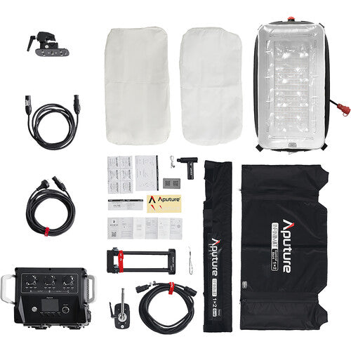Aputure INFINIMAT LED avec boîte à lumière transparente et boîtier de commande 400 W (1 x 2', montage en V)