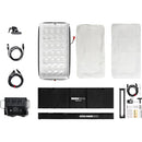 Aputure INFINIMAT LED avec softbox transparente et boîtier de commande 400 W (2 x 4', monture dorée)