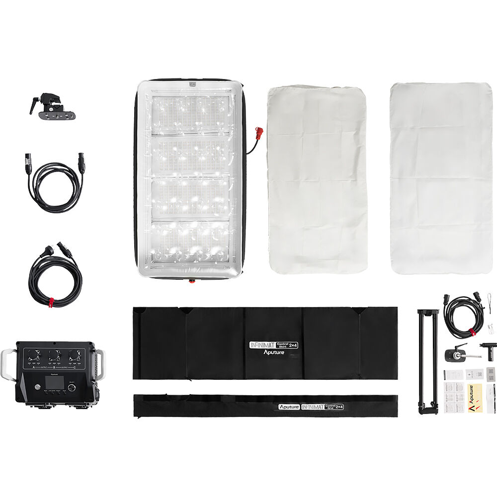 Aputure INFINIMAT LED avec softbox transparente et boîtier de commande 400 W (2 x 4', montage en V)
