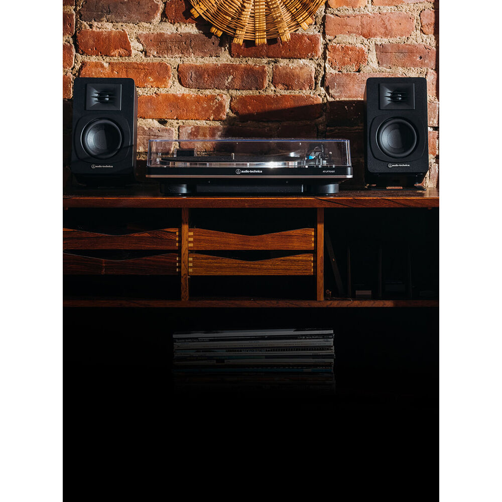 Audio-Technica AT-SP3X 2-Way Active Wireless Bookshelf Speakers (Black)