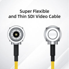 Accsoon Right Angle SDI to Right Angle SDI cable - Yellow