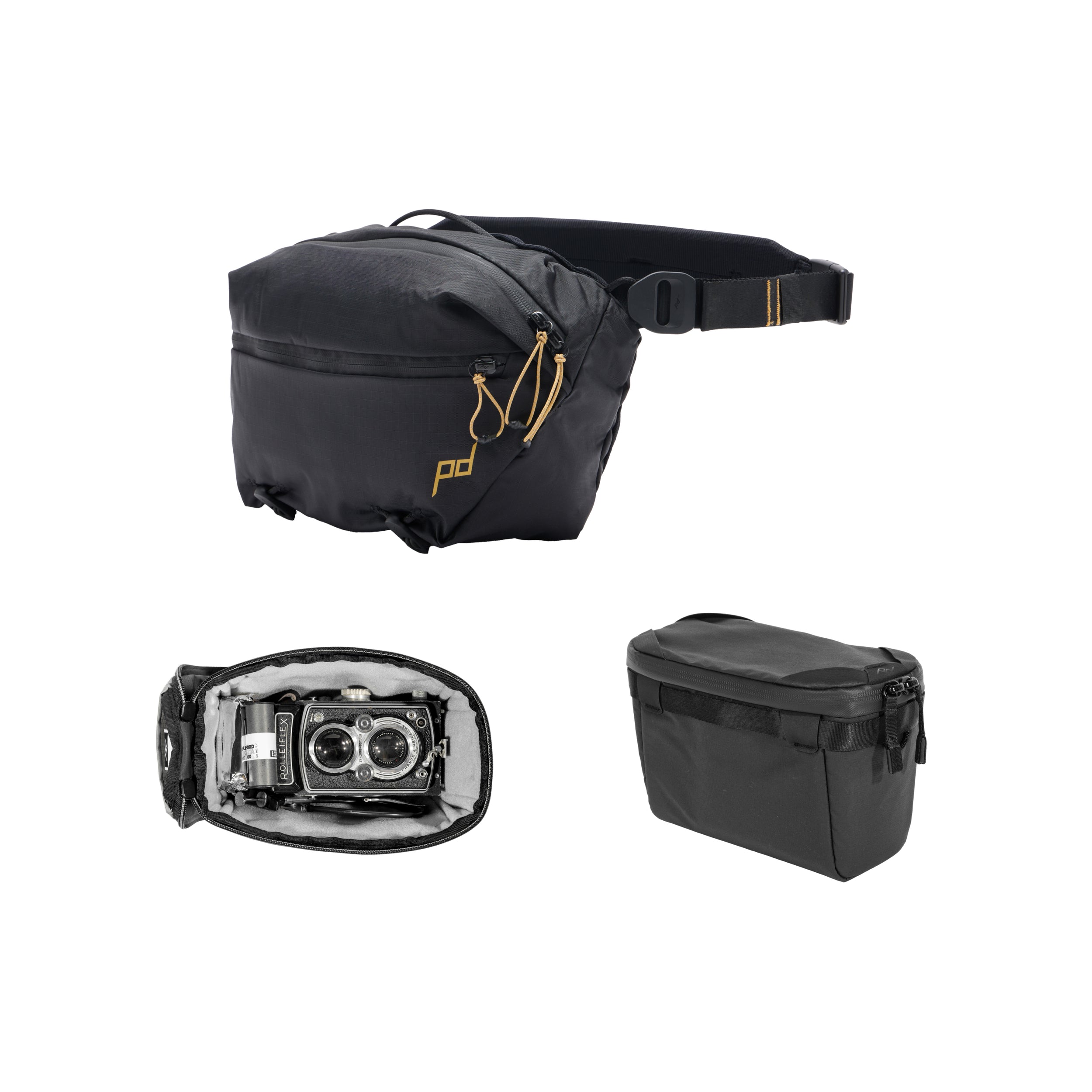 Peak Design Outdoor Sling and XS Camera Cube Kit (Black, 7L)