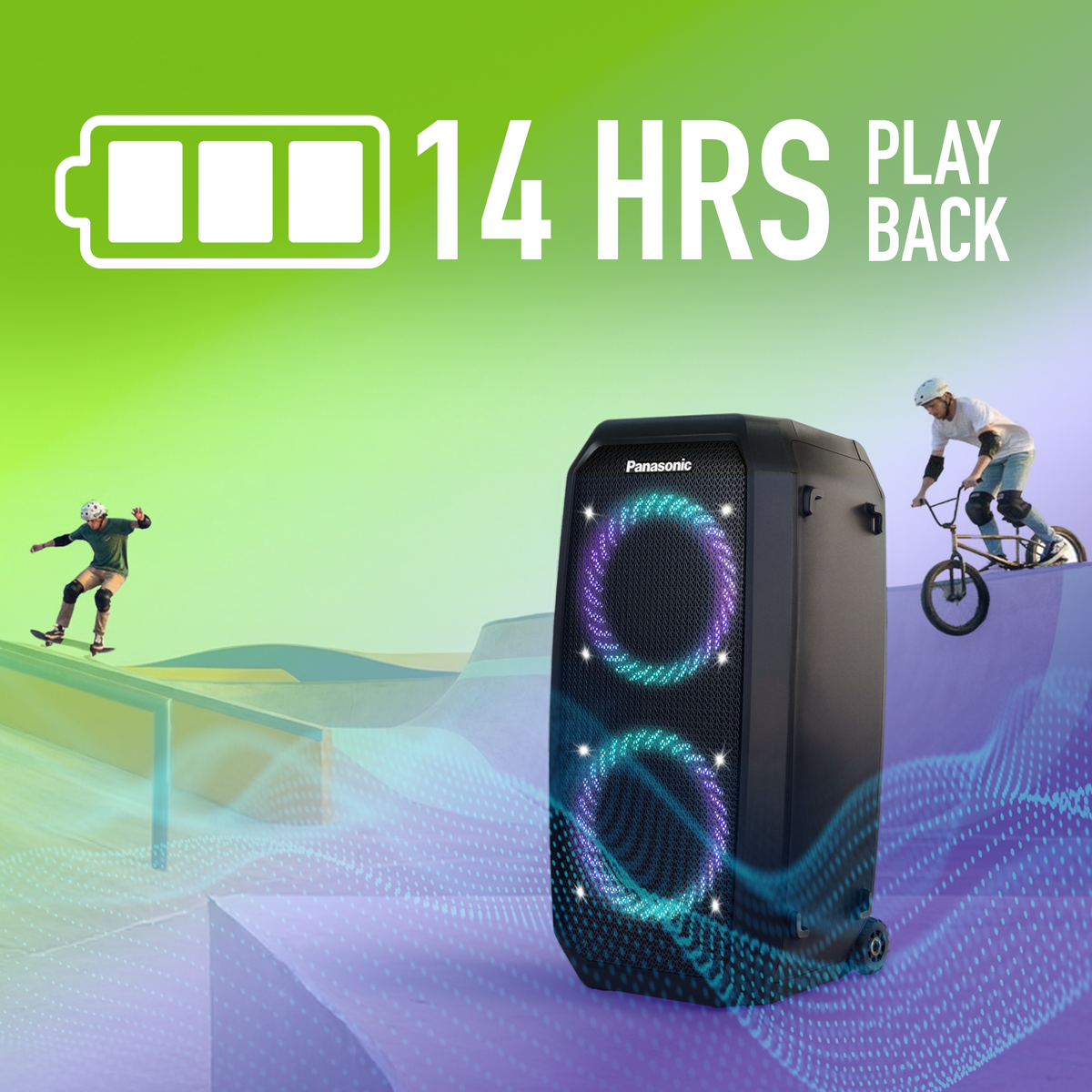 Enceinte portable Panasonic pour fêtes avec Bluetooth