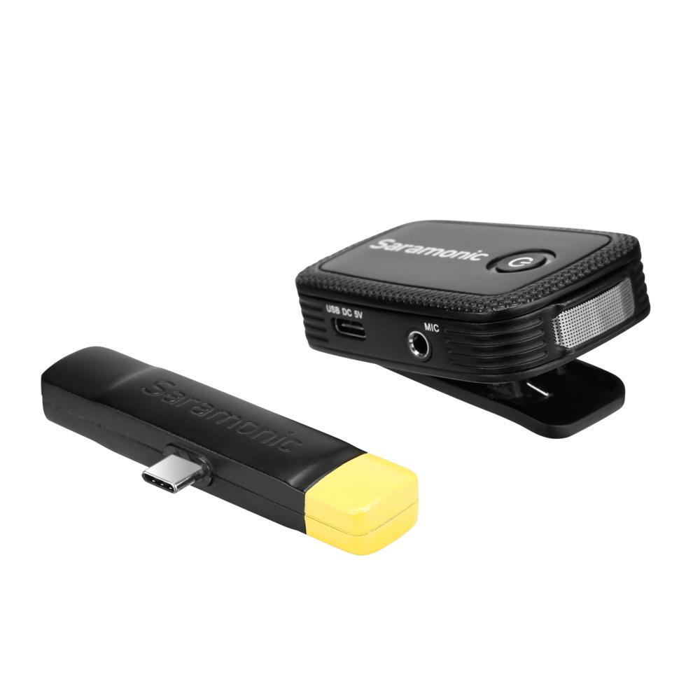 Saramonic Blink 500 Digital Camera-Mount Wireless Omni Lavalier Microphone System (2.4 GHz) Black 2 Transmitters + 2 Lav mics Camera Mount