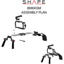 SHAPE Cage avec support d'épaule et poignée supérieure pour le cinéma blackmagic caméra 6K, 6K Pro et 6K G2