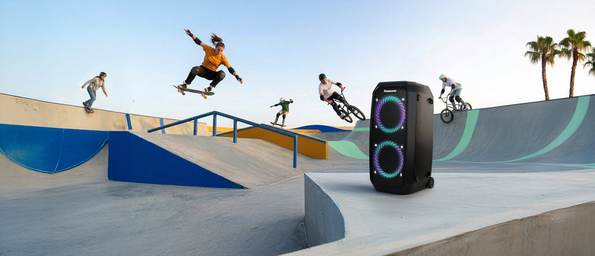 Enceinte portable Panasonic pour fêtes avec Bluetooth