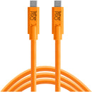 Kit d'attache de démarrage des outils de Tether (USB-C à USB-C 15 '(4,6 m) droit à l'orange / TET droit / haute visibilité