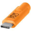 Kit d'attache de démarrage des outils de Tether (USB-C à USB-C 15 '(4,6 m) droit à l'orange / TET droit / haute visibilité