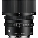 Sigma 45 mm f / 2,8 dg contemporain Objectif (Sony E, Noir)