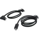 Ensemble de conception blackmagique de 2 câbles USB-C pour les moniteurs pyxis