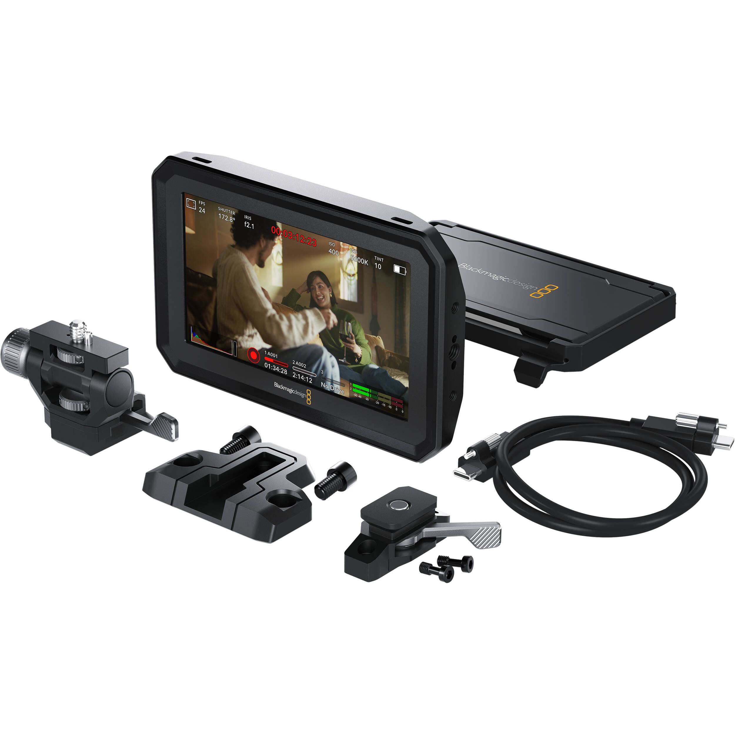 Blackmagic Design Pyxis Monitor Kit (Moniteur / Sunshade / Câble USB)