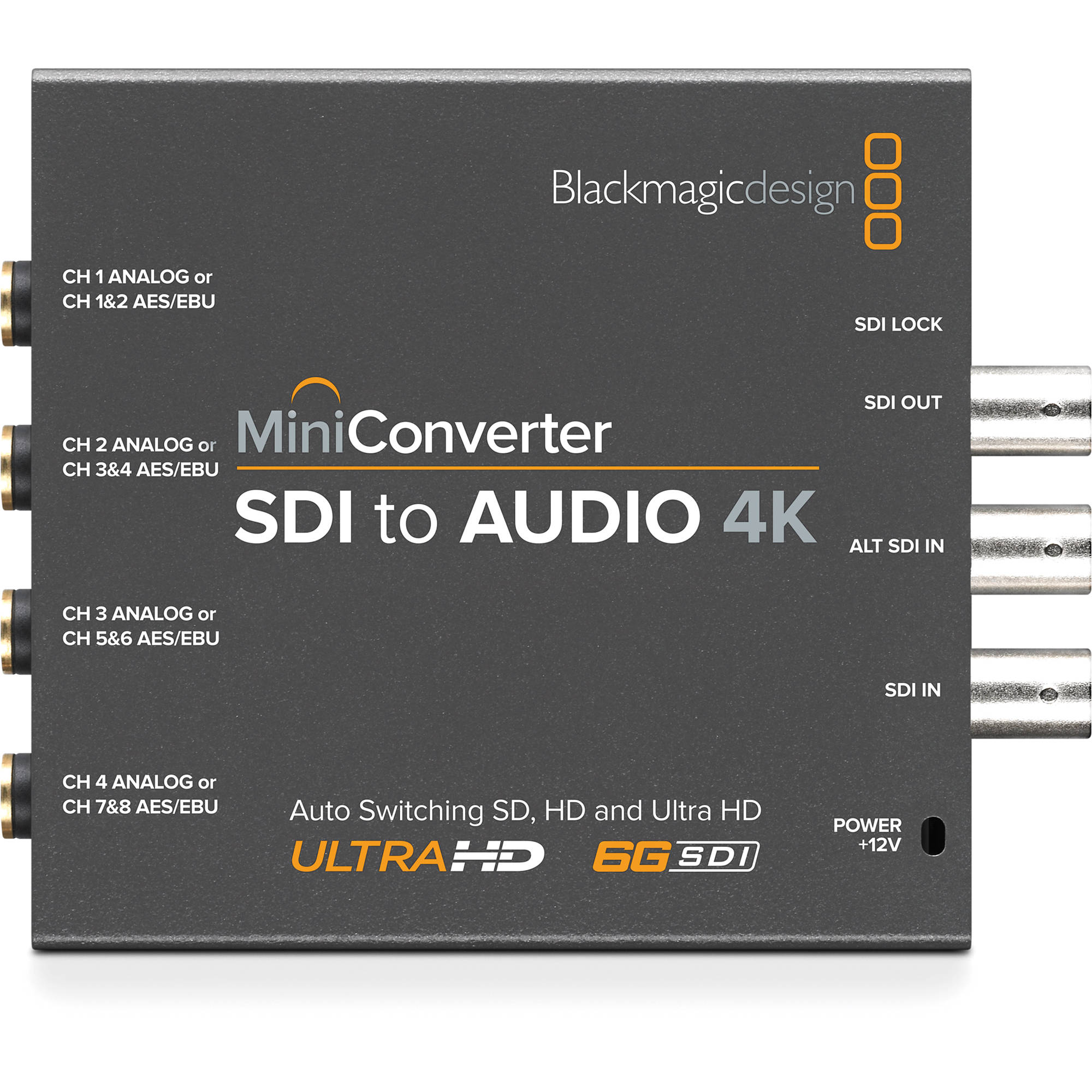 Blackmagic Design Mini Converter - SDI to Audio 4K with 12V Power Supply