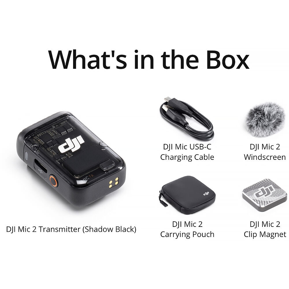 DJI MM MIC 2 1TX TRANSMERTER - OMBRE NOIR