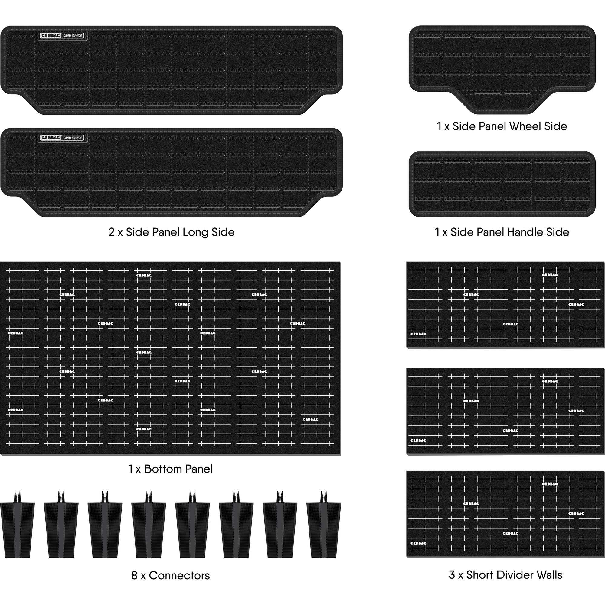 CRDBAG GRID-DIVIDE Kit universel de bagage à main