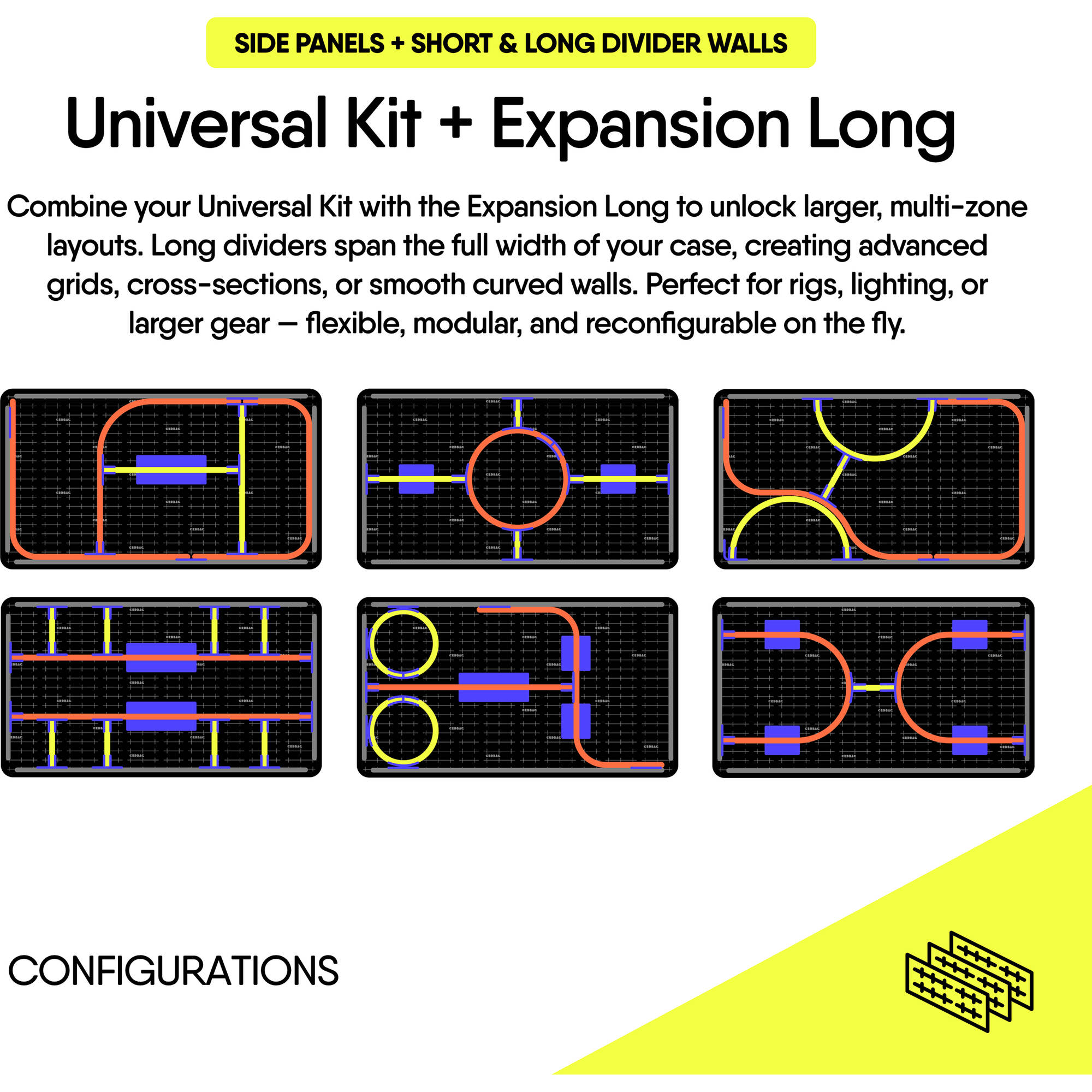 CRDBAG GRID-DIVIDE Kit universel de bagage à main