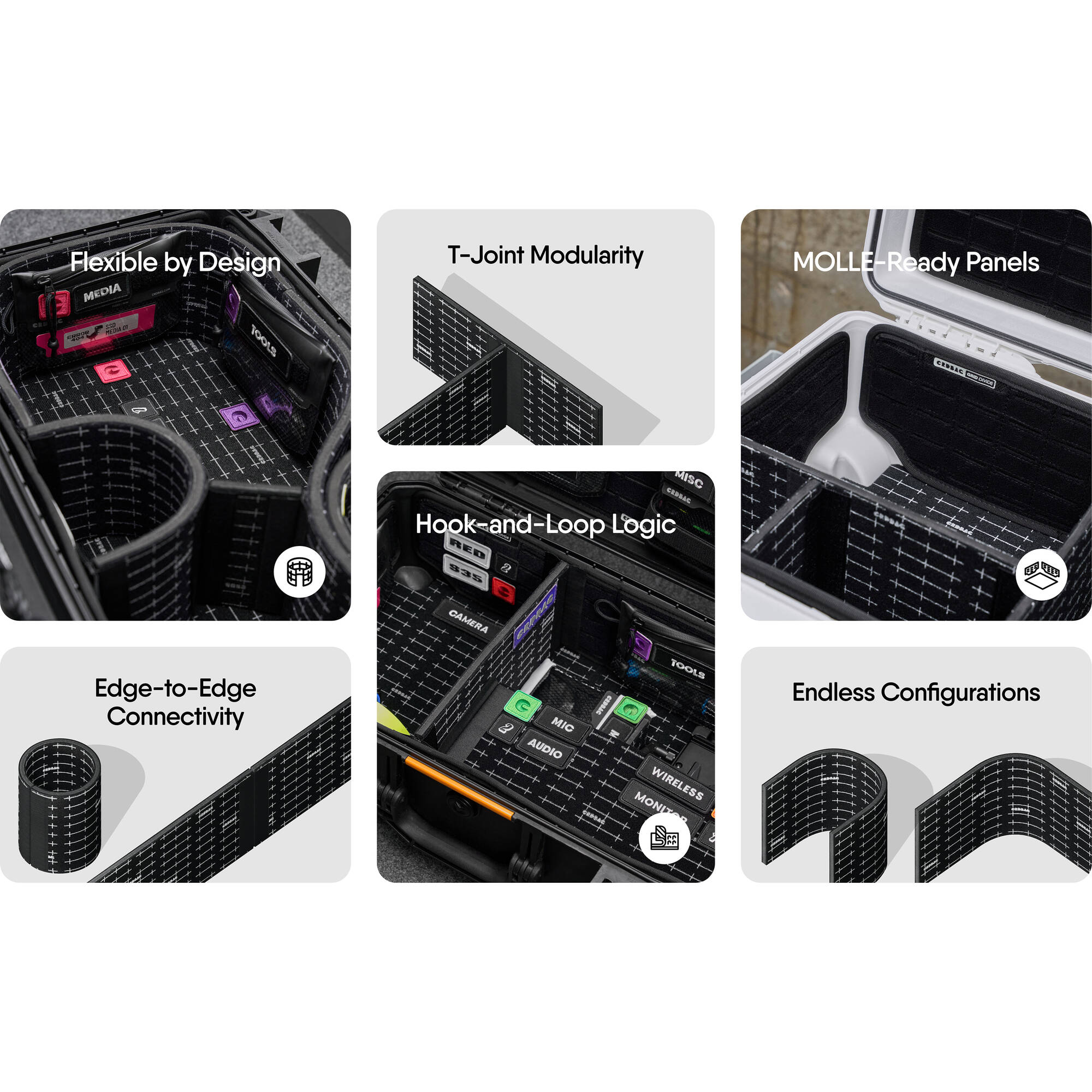 CRDBAG GRID-DIVIDE Kit universel de bagage à main
