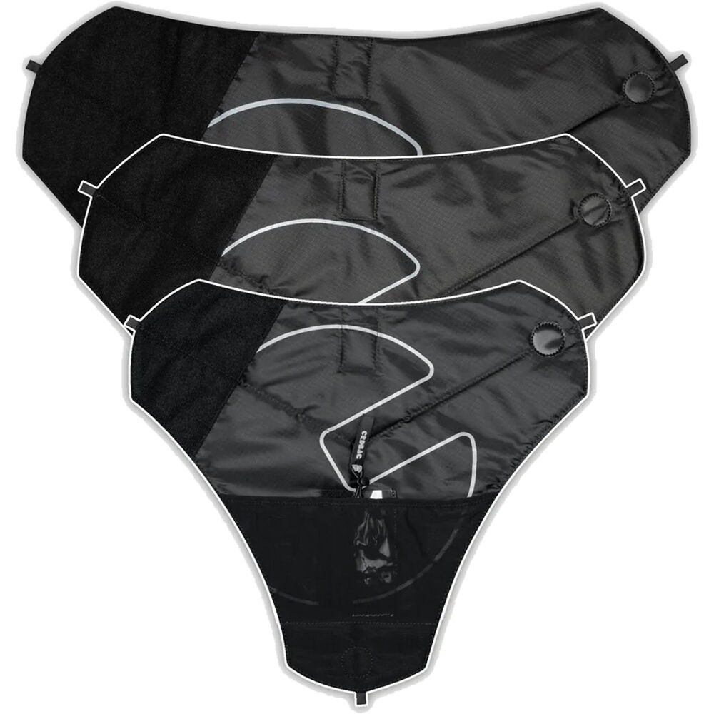 CRDBAG Ensemble de 3 Y-Wraps (Noir, Petit/Moyen/Grand)