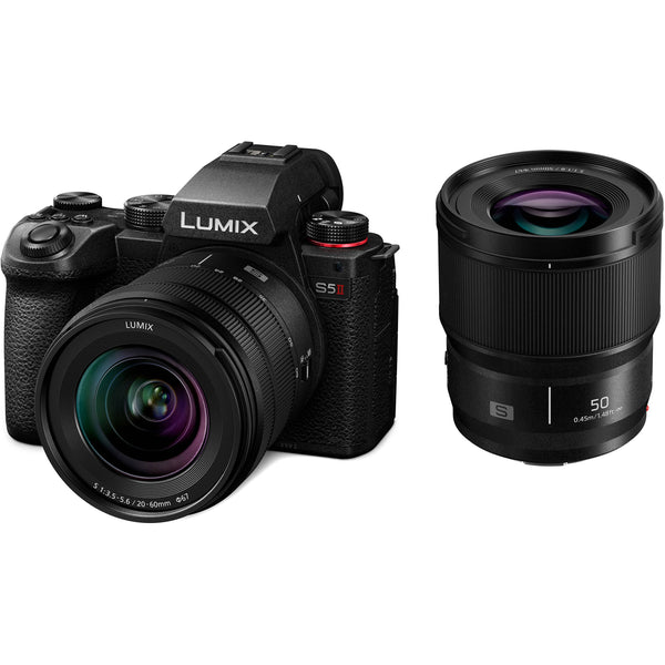 Panasonic Lumix S5 II Mirrorless Camera with 20-60mm and 50mm Lenses