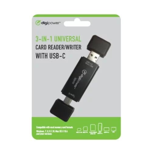 DIGIPOWER 3IN1 Carte Reader pour SD Mircosd