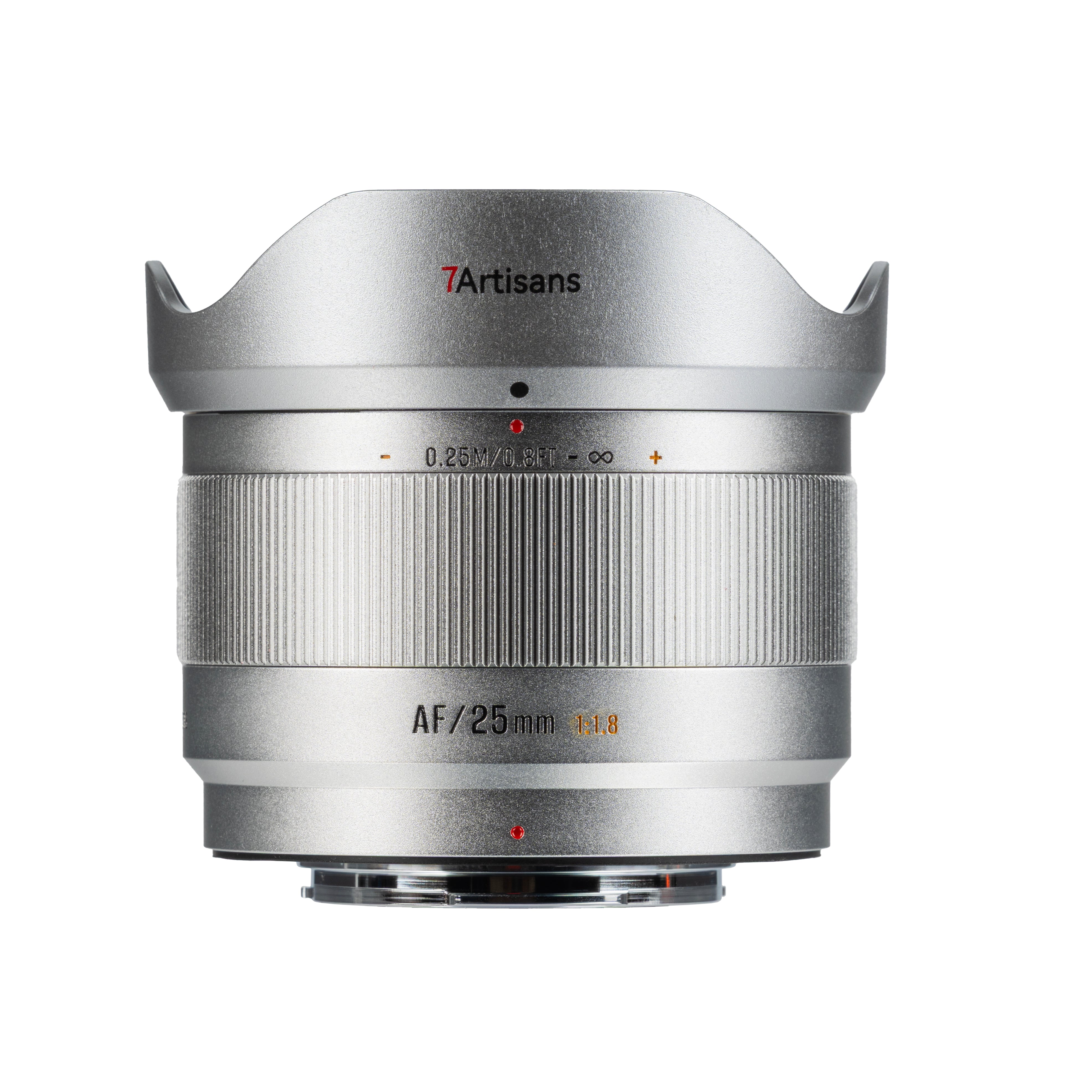 7artisans Lite Series 25mm F1.8 APS-C AF Lens - Silver (Fujifilm X)