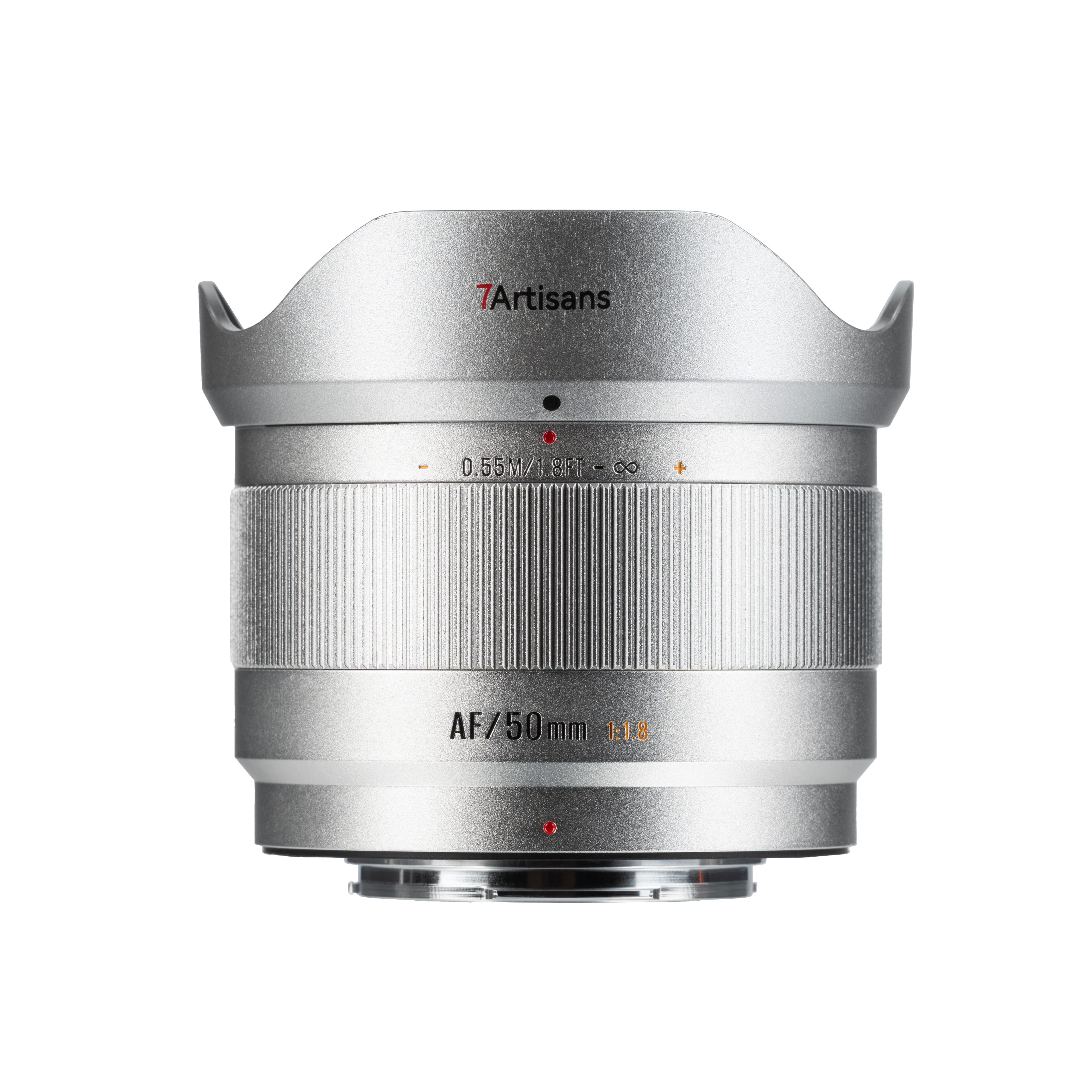 7artisans Lite Series 50mm F1.8 APS-C AF Lens - Silver (Fujifilm X)