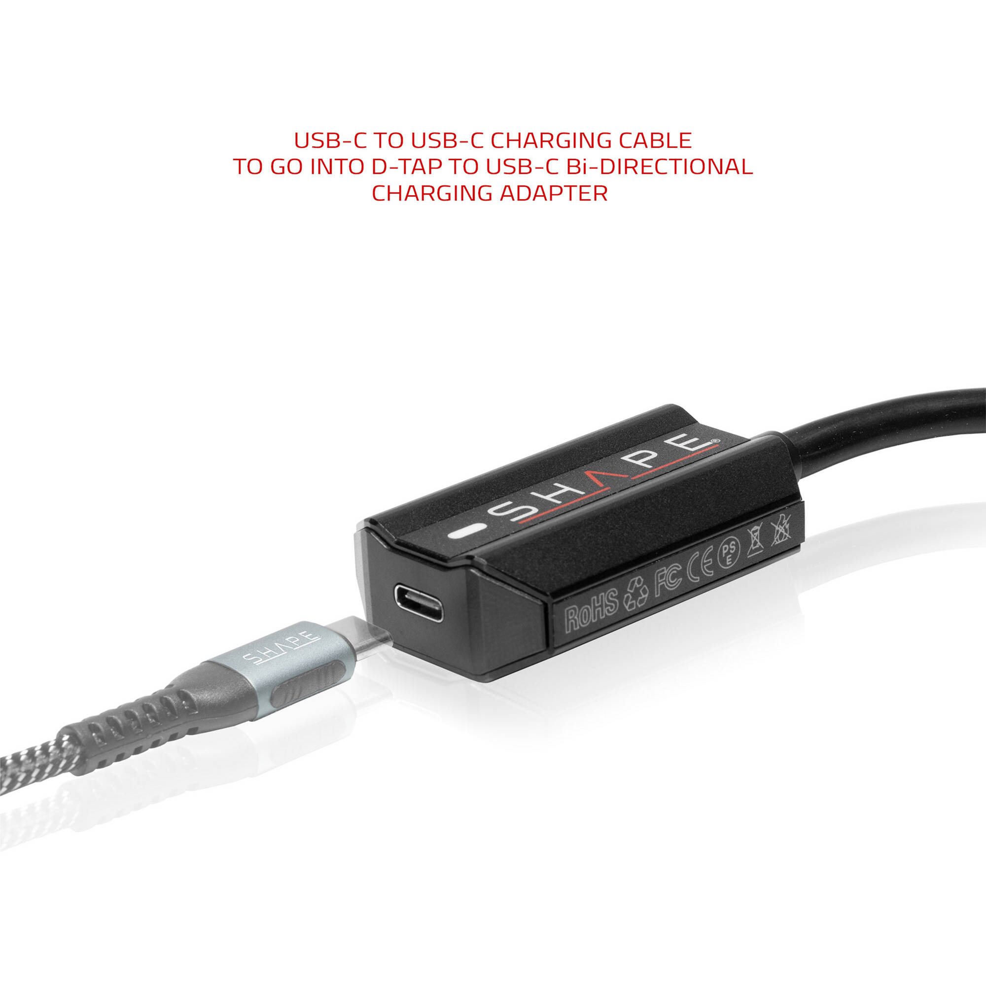 SHAPE D-Tap to USB-C 双方向充電アダプター SHAPE 100W D-Tap to USB-C Bidirectional Charging Adapter DTUC