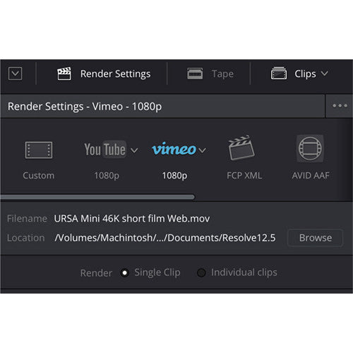 Blackmagic Design DaVinci Resolve Studio Non Linear Editor (Dongle)