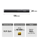 SONY ECM-778 Microphone de fusil de chasse supercardioïde compact