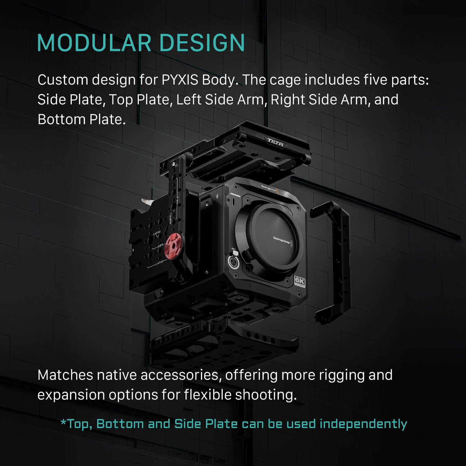 Tilta Camera Cage Pro Kit for Blackmagic PYXIS 6K/12K (Gold Mount)