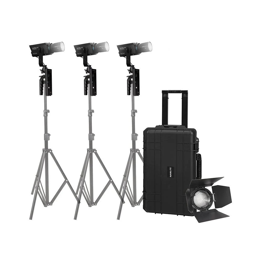 NANLITE Forza 60C with Fresnel Lens & Case (3-Light Kit)