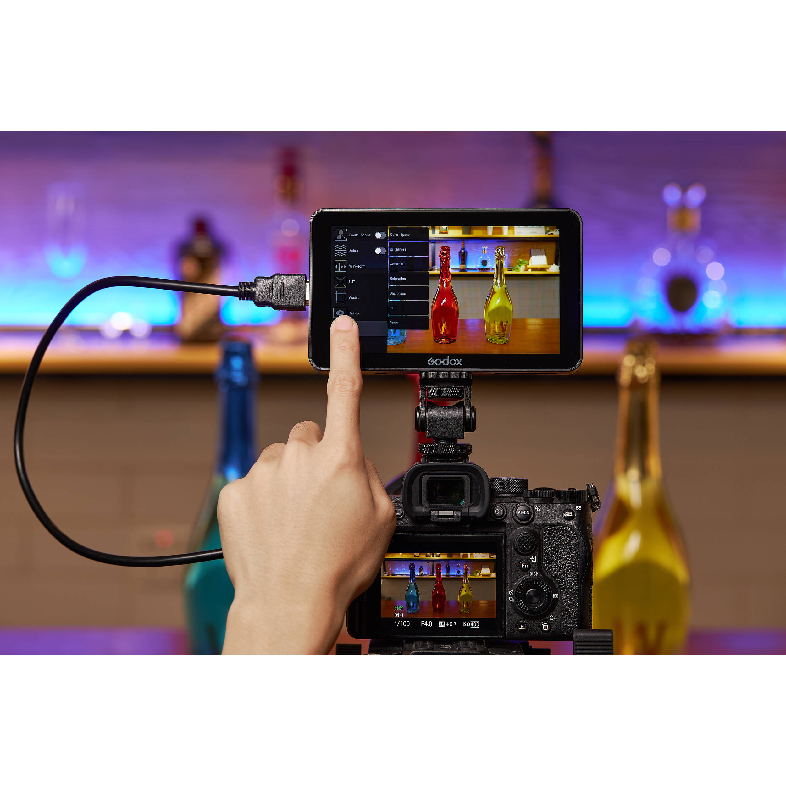 Godox GM55 5.5" 4K HDMI Touchscreen On-Camera Monitor