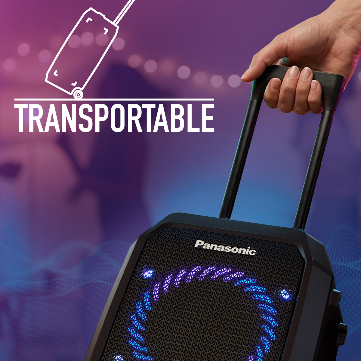 Enceinte portable Panasonic pour fêtes avec Bluetooth