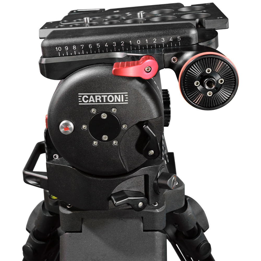 Cartoni Master 65 Head with Dovetail Plate and Two Telescopic Pan Handles