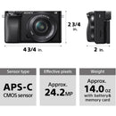 Sony a6100 Mirrorless Camera with 16-50mm f/3.5-5.6 II Lens - Open Box