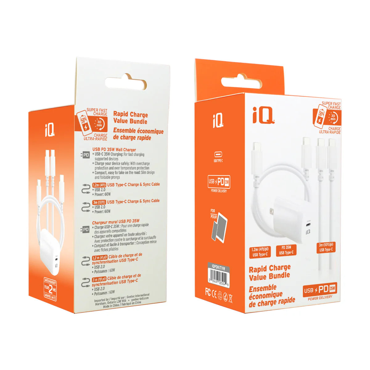 iQ Rapid Charging USB-C PD Value Bundle (White)