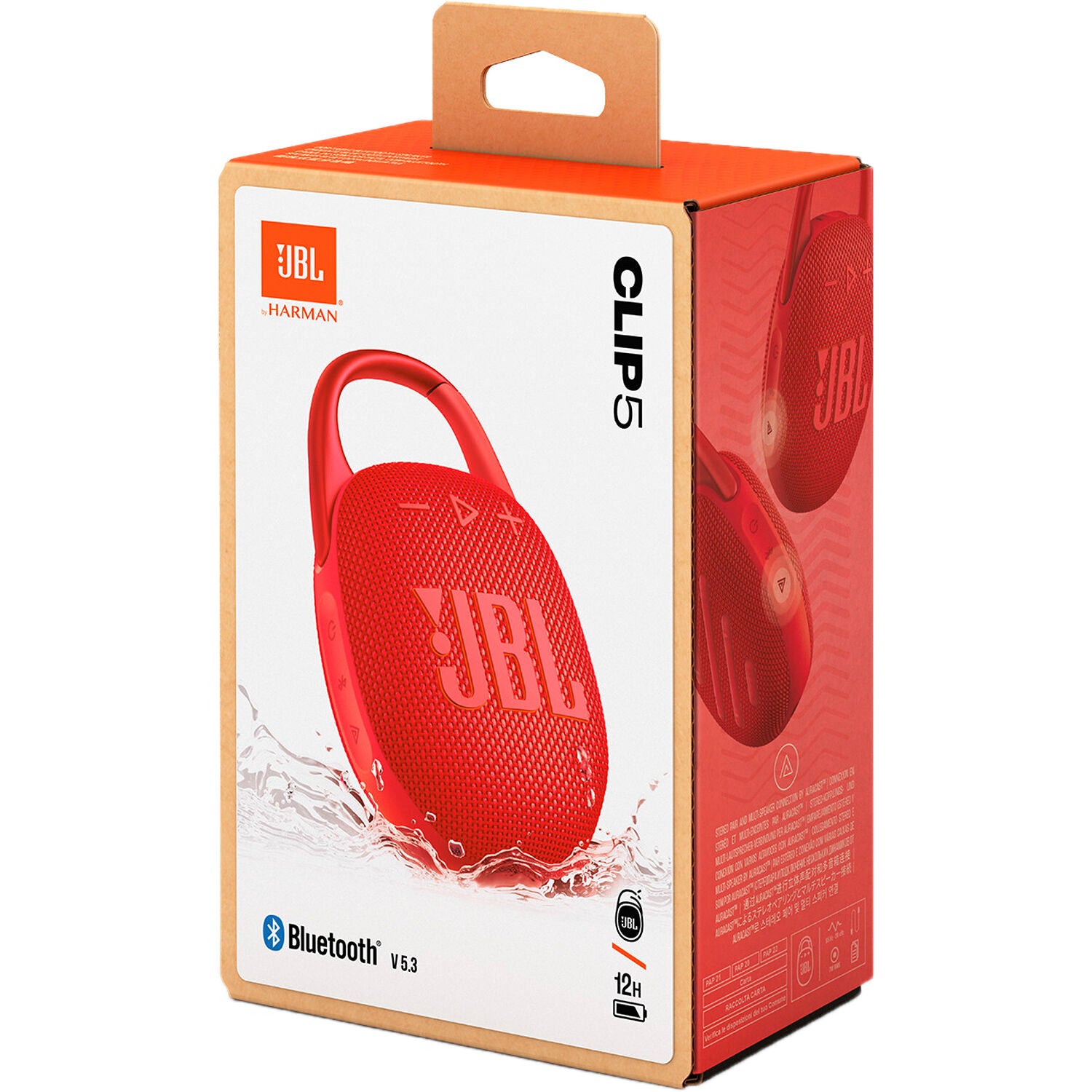 JBL Clip 5 Portable Waterproof Wireless Speaker (Red)