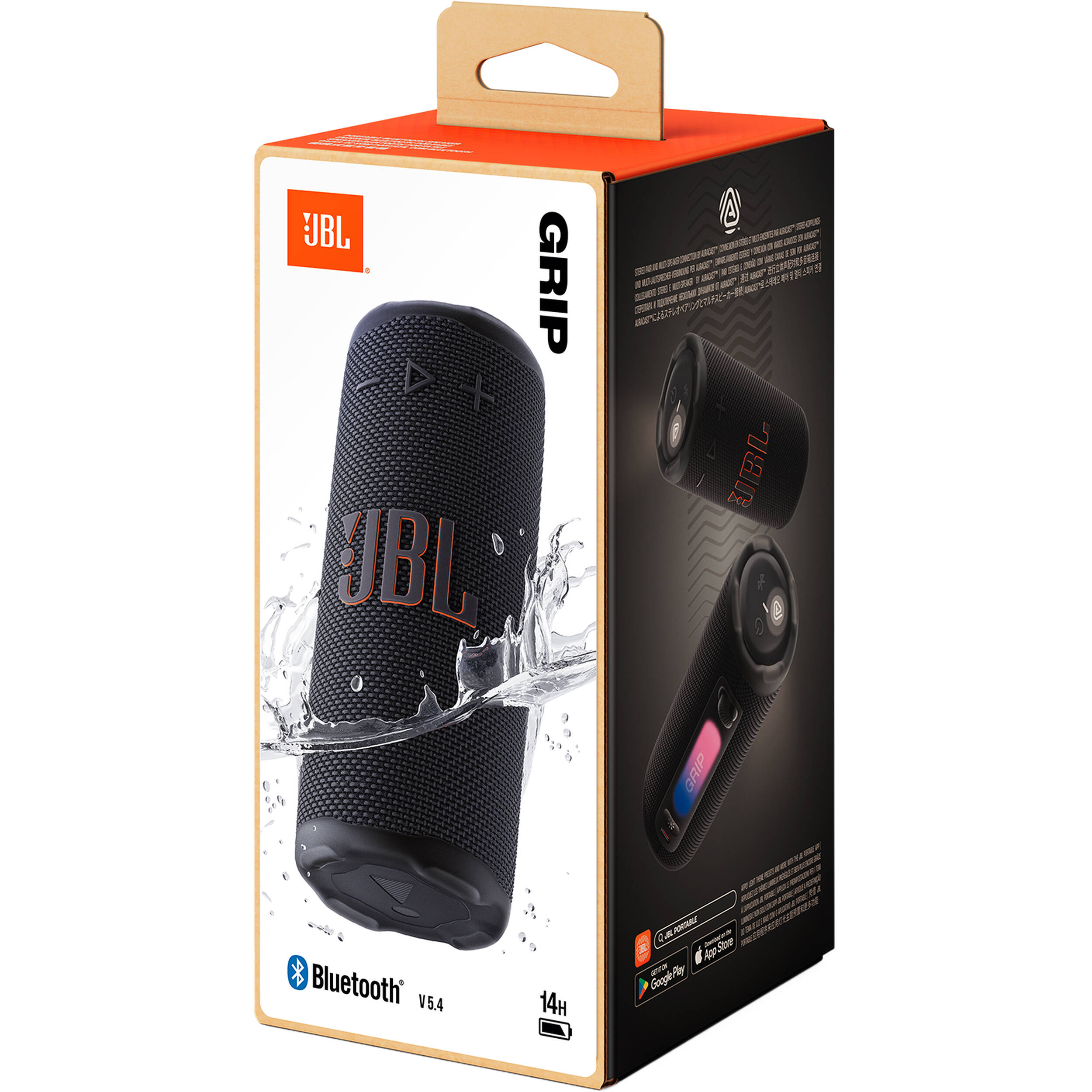 JBL Grip Portable Bluetooth Speaker (Black)