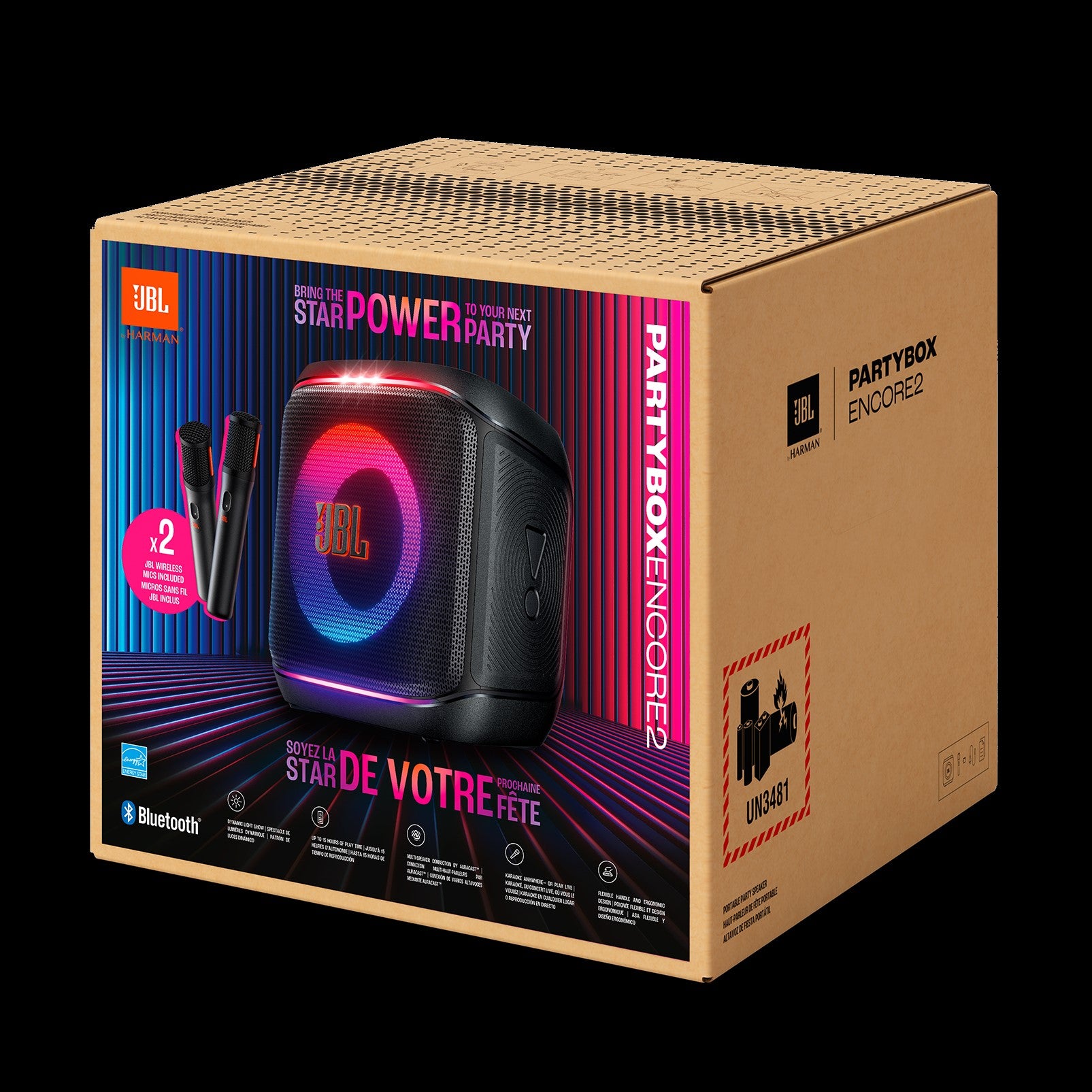 JBL Party Box Encore 2 (2 Microphones Included)