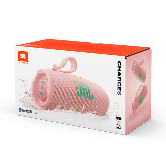 JBL Charge 6 Portable Bluetooth Speaker (Pink)