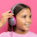 JLab  JBuddies Studio 2 On-Ear Kids Wired Headphones (Gray/Pink)