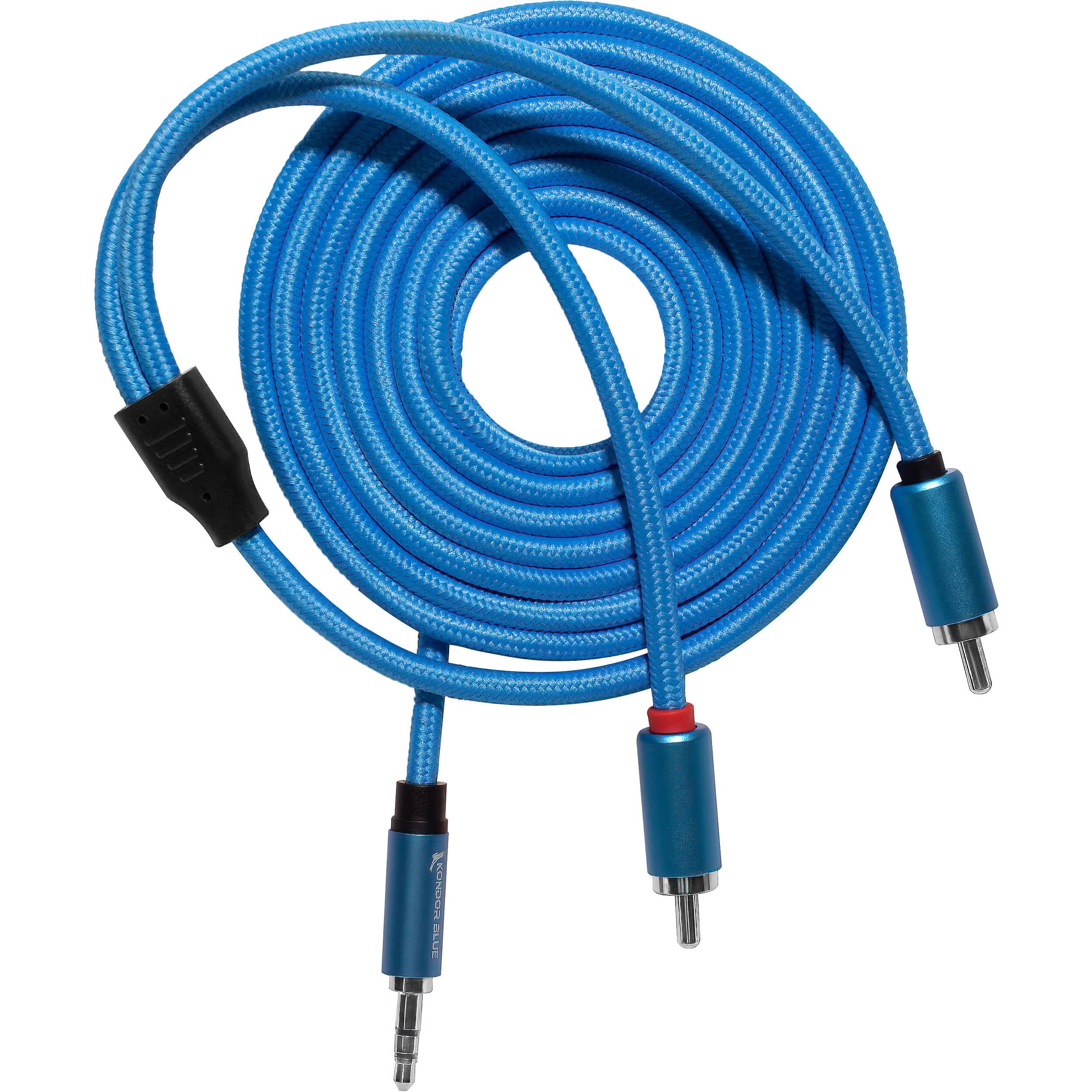 Kondor Blue Câble audio double RCA mâle vers mini TRS stéréo 3,5 mm 1,8 m