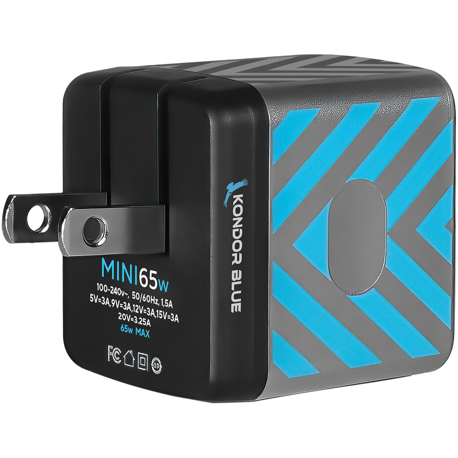 Kondor Blue 65W USB-C PD Wall Charger Brick
