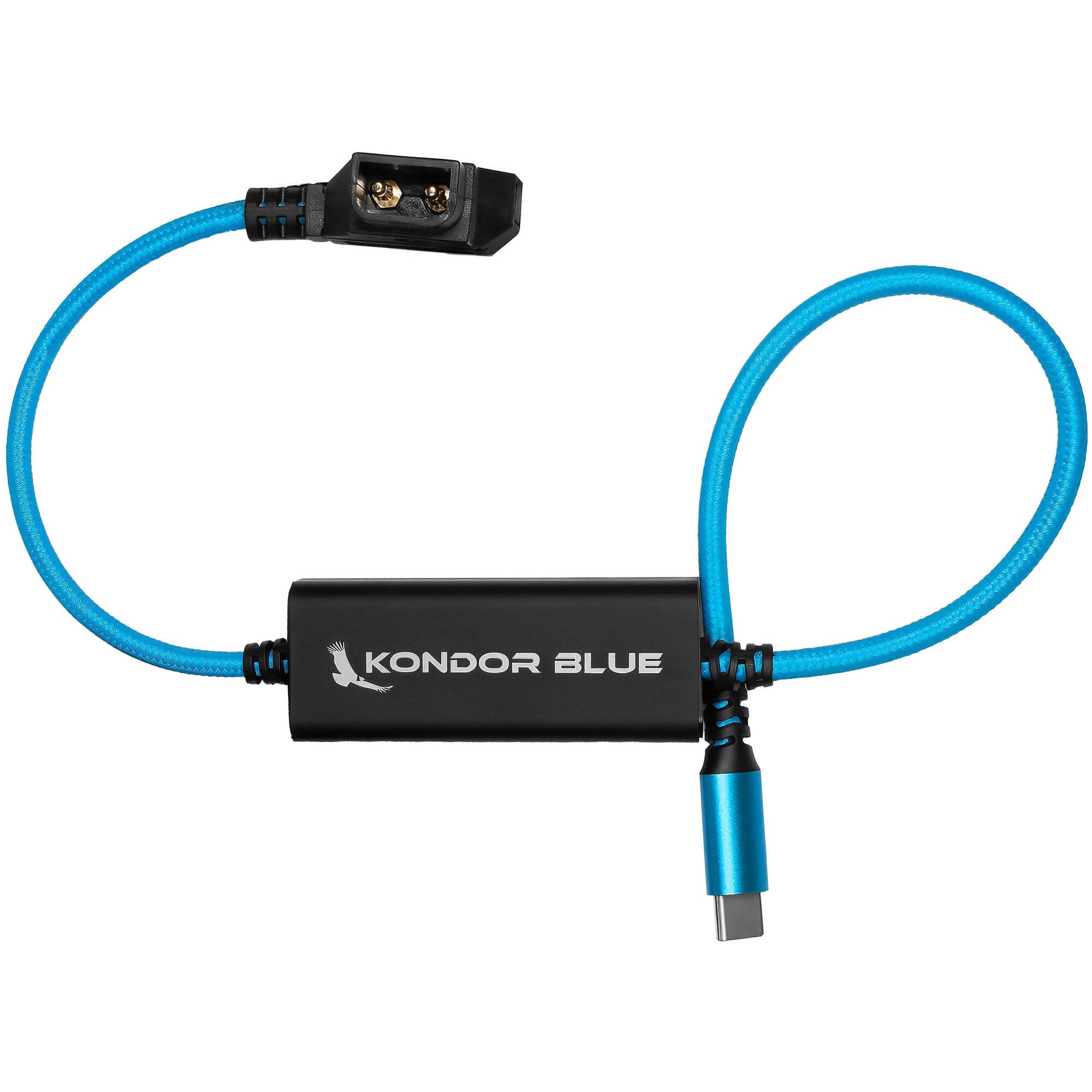 Kondor Blue 16" D-Tap to USB C Power Delivery Cable for Mirrorless Cameras & Laptops
