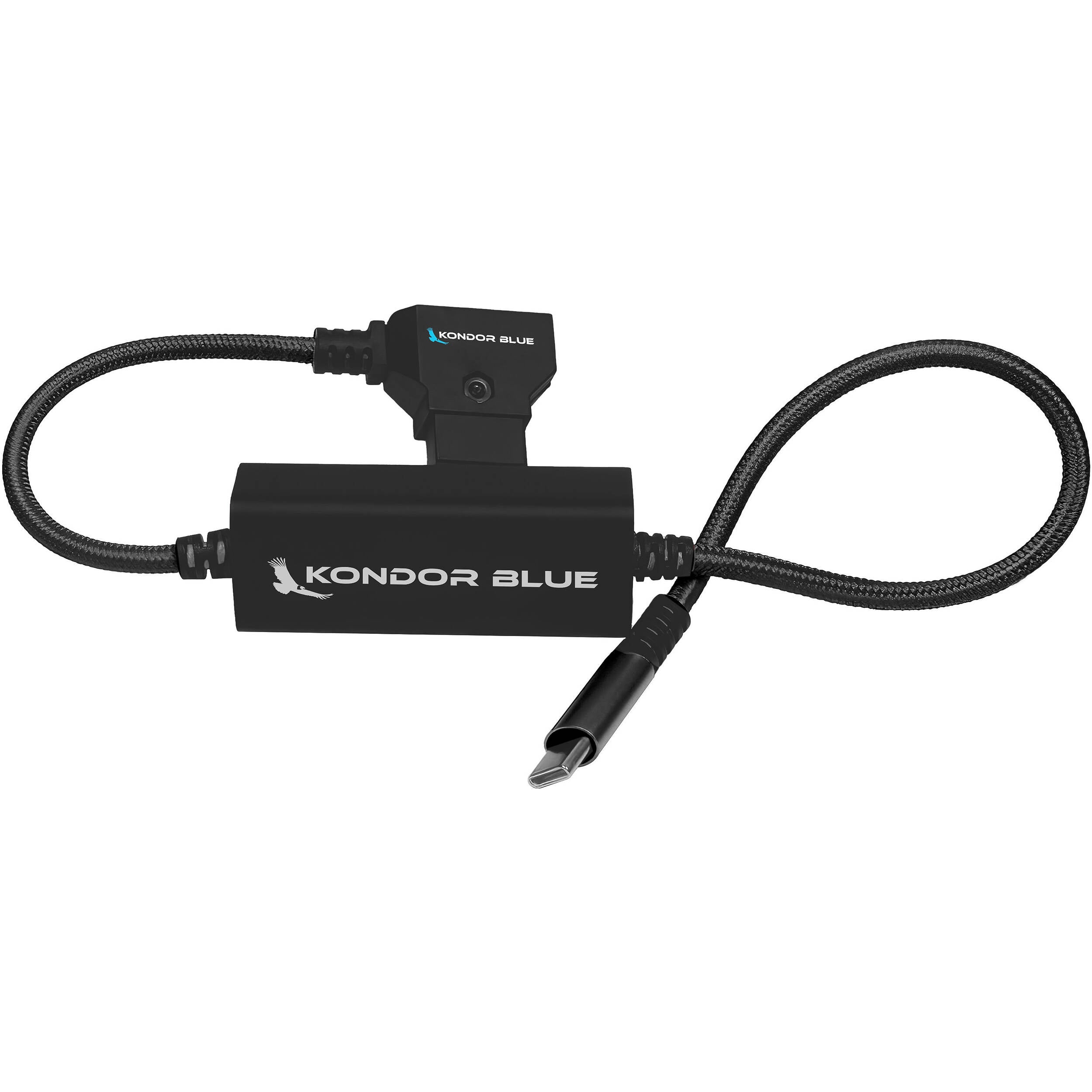 Kondor Blue 16" D-Tap vers câble d'alimentation USB C pour appareils photo et ordinateurs portables sans miroir (Raven Noir)