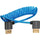Kondor Blue RIGHT ANGLE FULL HDMI CABLE FOR ON-CAMERA MONITORS 12"-24" BRAIDED COILED (Kondor Blue)