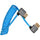 Kondor Blue RIGHT ANGLE FULL HDMI CABLE FOR ON-CAMERA MONITORS 12"-24" BRAIDED COILED (Kondor Blue)